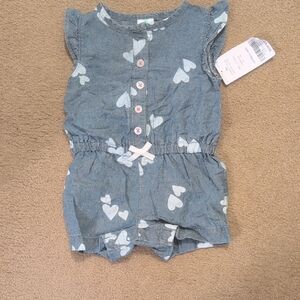 Carter's Blue and White Heart Bodysuit